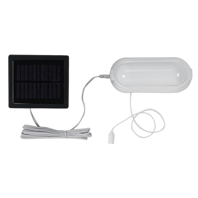 Solar Powered Shed Light 50L White 1