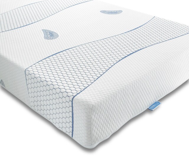 Sareer 6 Inch Cool Blue Memory Foam Mattress 4FT6 White Double