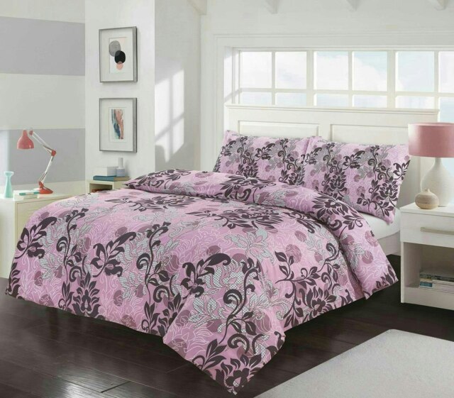 Amelia Duvet Cover Set - Super King - Purple