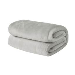 OHS Ultra Soft Blanket Warm Flannel Fleece, 150x200cm - Silver