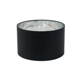 ValueLights Reni Small Black Fabric Chrome Shade and Bulb