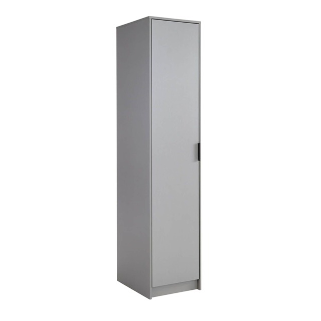 Phoenix Wardrobe 1 Door Space Saving Bedroom Home Furniture Clothing Storage Unit Grey
