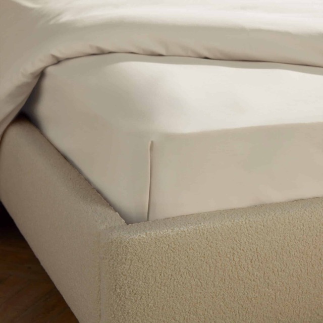 Silentnight Brushed Cotton Fitted Sheet, Almond