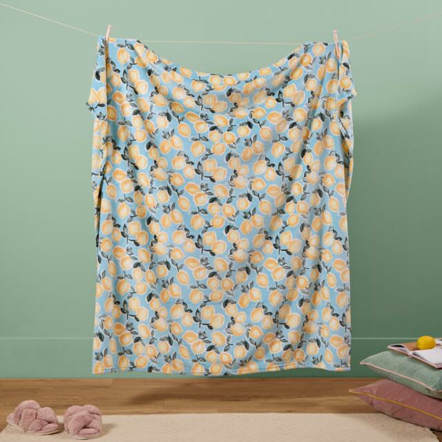 Furn Lemons Fleece Throw