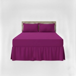 Fitted Valance Bed Sheet Polycotton Mattress Cover And Frill Easy Care Pink Double