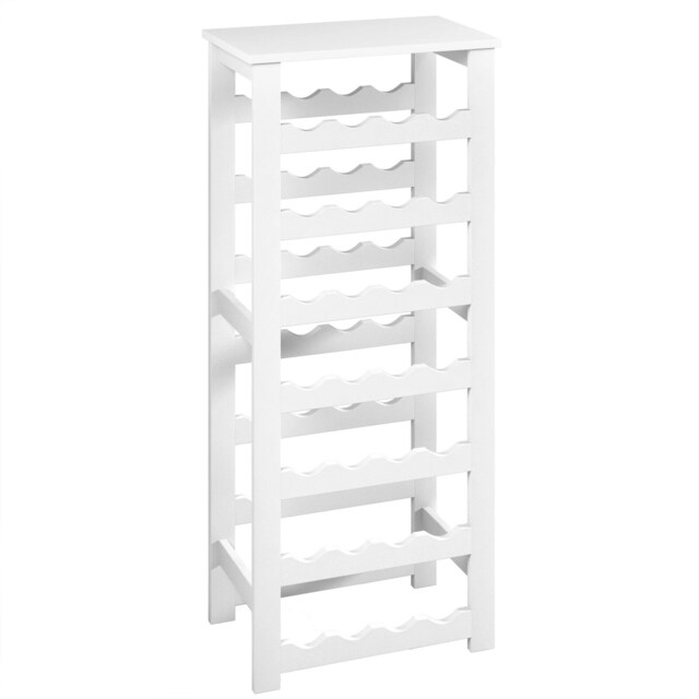 Camilo 7-Tier Wine Rack Freestanding Holds 28 Bottles Home Bar Stand 108cm Stand White White