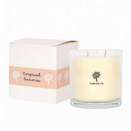 Nicola Spring Tropical Sunrise Scented Candle - 400g 28h Natural Single Wick Soy Wax Aromatherapy Candle Home Fragrance