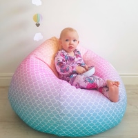 rucomfy Mermaid Kids Bean Bag Chair - Comfortable Seating for Kids