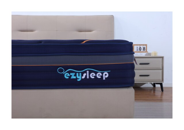 Ezysleep 30cm Saphire Harmony Spring and Foam Hybrid Mattress Blue Super King