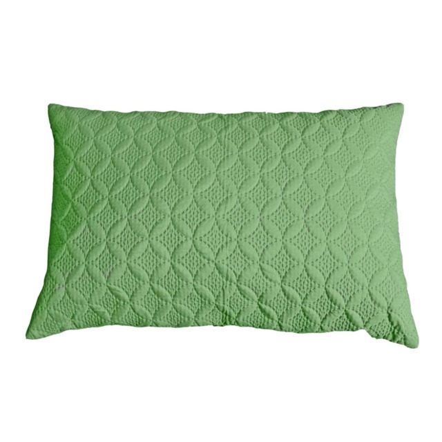 Homescapes Ultrasonic Green Quilted Embossed Cushion Cover - 50 x 75 cm Green Green 50 x 75 cm