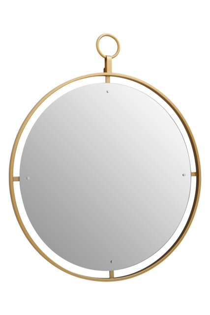 Orsina Minimalist Wall Mirror With Ring, Versatile Round Shaped Wall Mirror, Compact And Lightweight Wall Mirror
