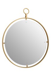 Orsina Minimalist Wall Mirror With Ring, Versatile Round Shaped Wall Mirror, Compact And Lightweight Wall Mirror