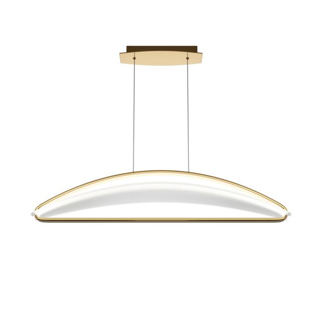 Breeze Modern Bar Pendant Ceiling Light Brass 3000K 2040lm Acrylic Shade