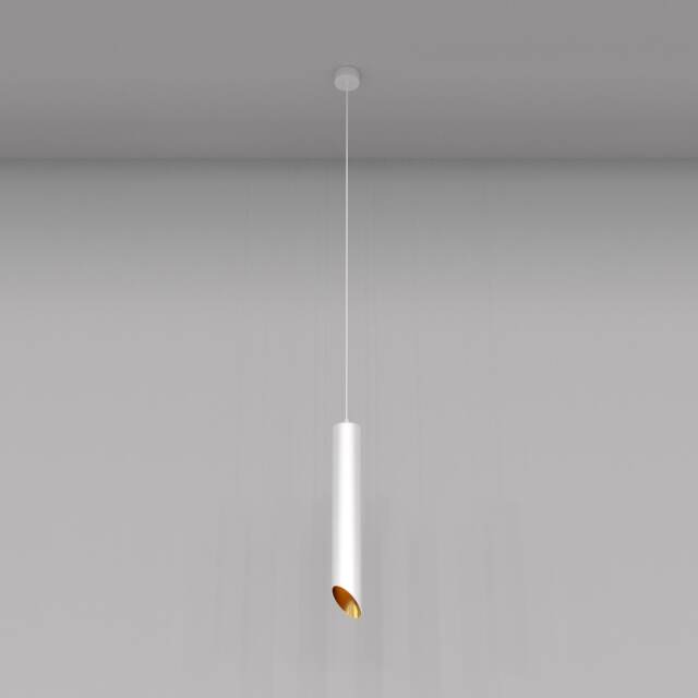 Maytoni Lipari Slim Pendant Ceiling Light White, Gold, 40cm, GU10