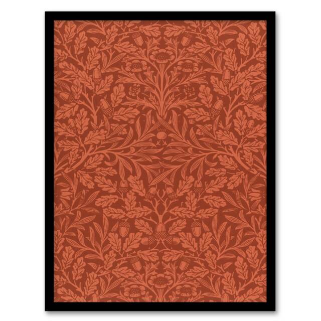 William Morris Framed Wall Art Print Acorns and Oak Leaves Pattern Home Décor