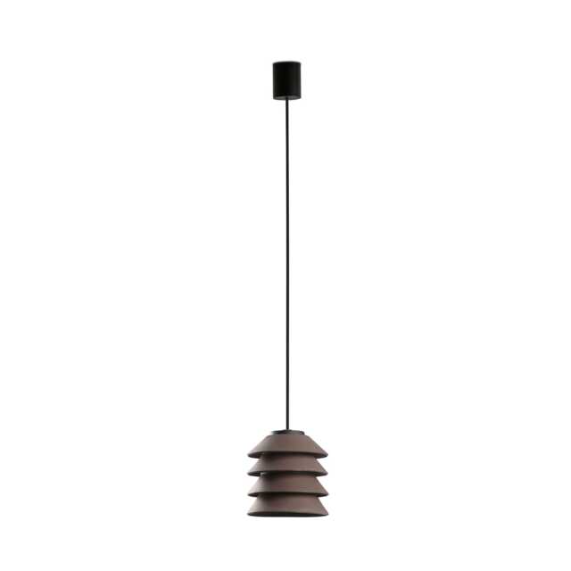 Toba Outdoor Pendant Ceiling Light Brown E27 IP65