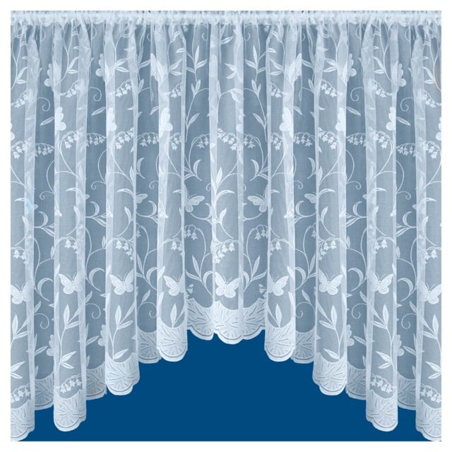 "Hawaii Lace Floral Net Jardiniere with Butterflies 150x63"" (381 x 160cm)"