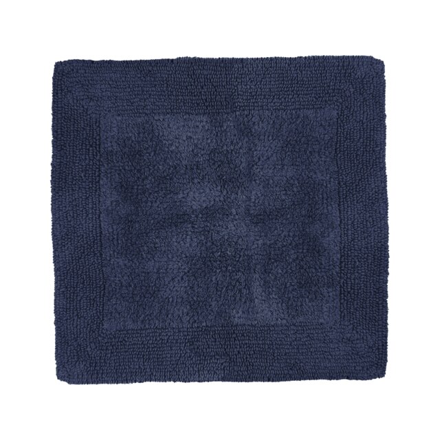 Heavyweight Reversible Square Bath Mat Blue Navy