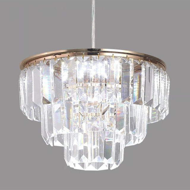 Modern Pendant Light Gold Crystal LED Chandelier