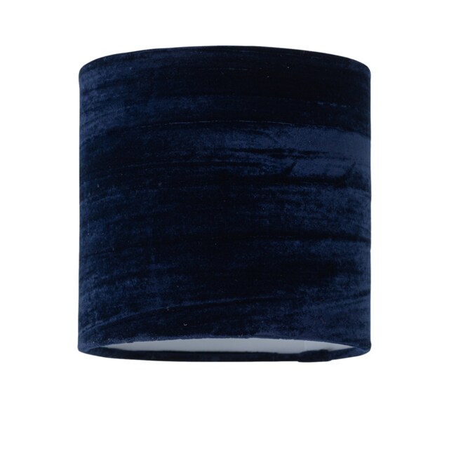 Navy Blue Crushed Velvet 15.5cm Table Lamp Shade Blue Small 1
