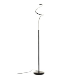 ValueLights Infinity Black Single Twist Integrated LED Floor Lamp Chrome
