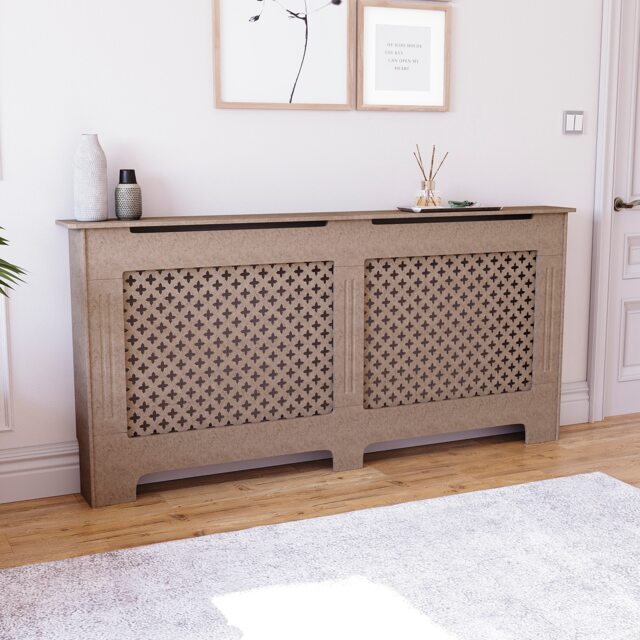 Vida Designs Oxford Radiator Cover MDF Cabinet, Unfinished, 172cm