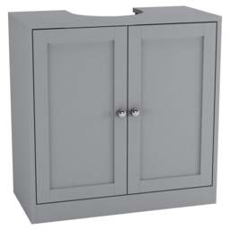 Under Sink Full Pedestal Basin Cabinet Cupboard Bathroom Storage Unit Grey 1