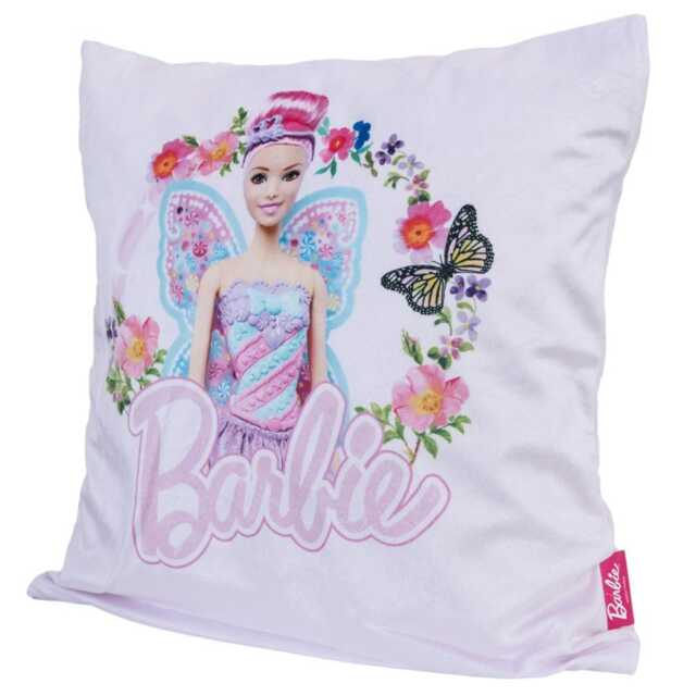Barbie Velvet Feel Princess Cushion - Multicoloured - 40cm x 40cm Multi 40 x 40cm