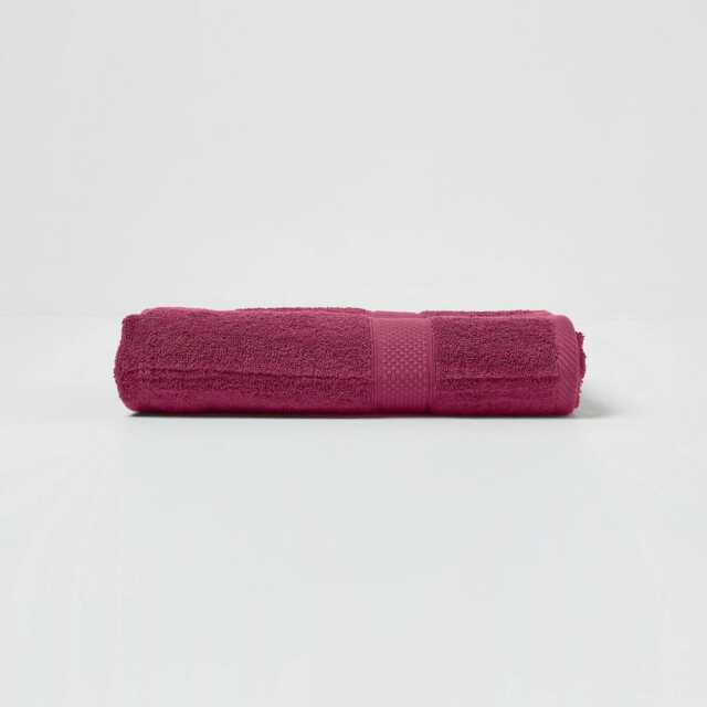 Homescapes Turkish Cotton Bath Towel Set of 2 - Burgundy Red Bath towel 2