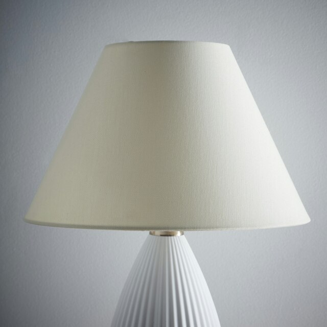 "10"" Traditional Cream Cotton Coolie Lampshade Cream"