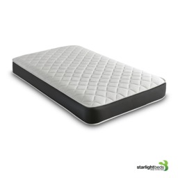 Hybrid Mattress - Soft Feel, Memory Foam & Spring Support Black