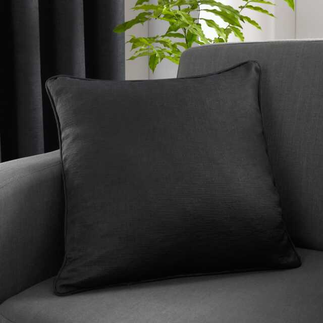 Fusion Strata Filled Cushion Black