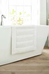 Bliss Pima 100% Cotton Bath Mat 50x80cm – Ultra-Soft 1600GSM Luxury Bathroom Rug White 50 x 80cm
