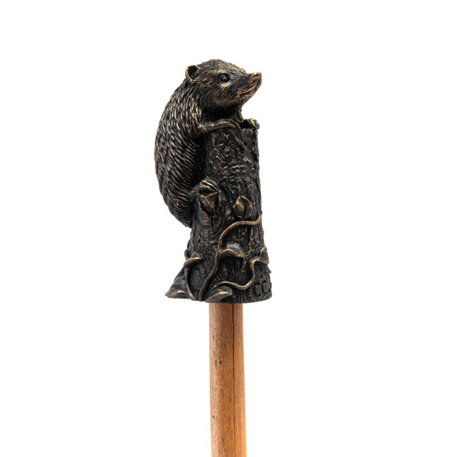 Cane Companions Figurine Antique Bronze Hedgehog