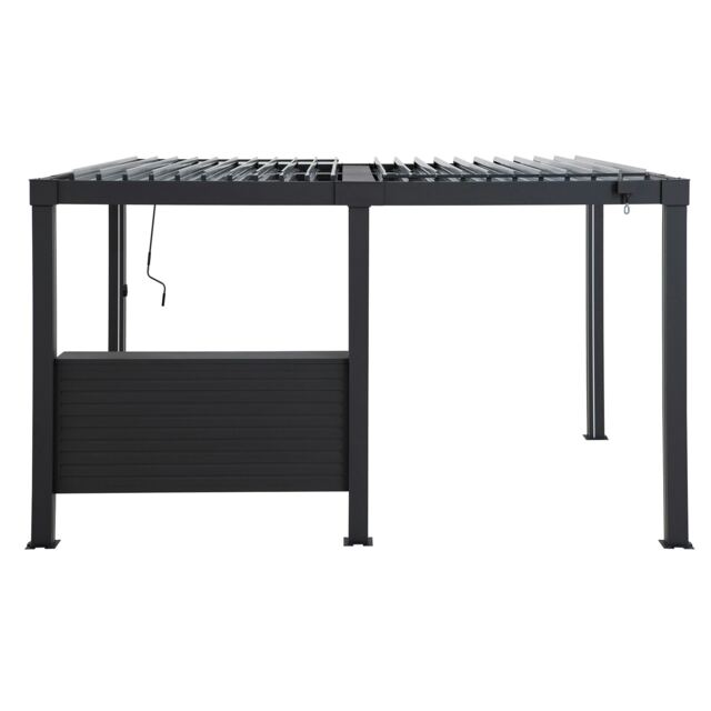 Sunjoy Accessory Bar for Louvered Pergola, 2M Side -powder Coated（Not Inculde Gazebo）