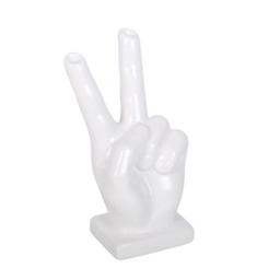 Something Different Ceramic Hand Vase White White One Size 1