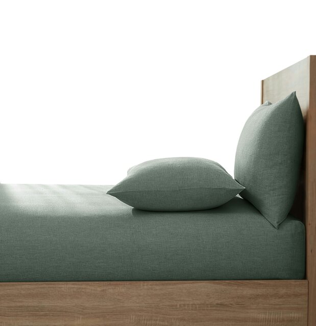Martex Linen Fitted Sheet Green - Super King