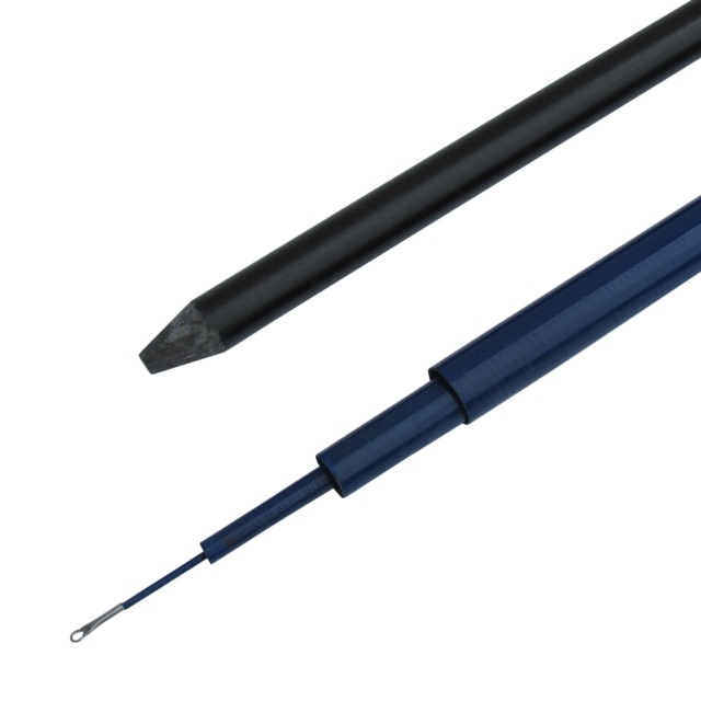 Telescopic Flag Pole Windsock Mast with Support Stake 9M Blue (Fibreglass Extending Retractable Camping Garden Festival)