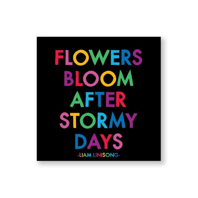 Quotable Inspirational Quote Fridge Magnet Flowers Bloom 9cm