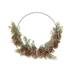 Homescapes Pinecone & Green Fir Wire Christmas Wreath