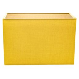 Contemporary and Stylish Vivid Mustard Ochre Linen Fabric Rectangular Lamp Shade Yellow Ochre 1