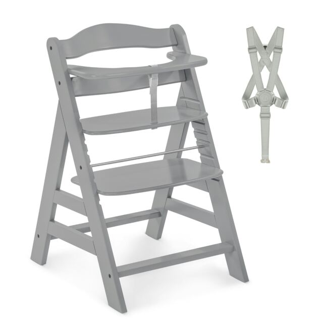 hauck Alpha+ Wooden Highchair - Grey