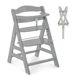 hauck Alpha+ Wooden Highchair - Grey