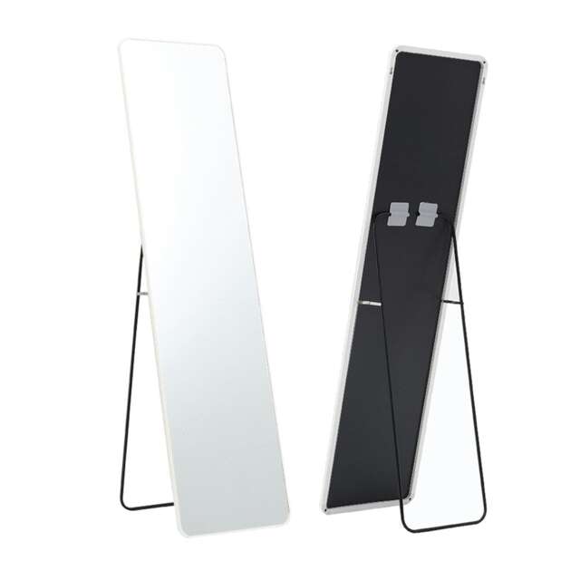 Living and Home Modern Rectangular Metal Floor Mirror