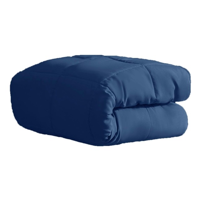 OHS Weighted Blanket 8kg Quilted, 150x200cm - Navy Blue