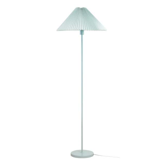 ValueLights Akira Blue Pleated Shade Freestanding Floor Lamp and Bulb