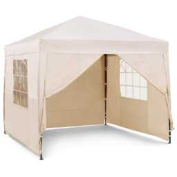 Vonhaus Pop Up Gazebo with Sides 2.5m x 2.5m Ivory
