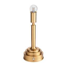 Elegant Portable Touch Dimmable Table Lamp Base in Brushed Aged Brass