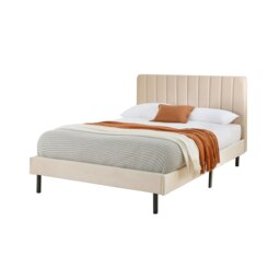 Rosella Upholstered Bed in Cream, Small Double