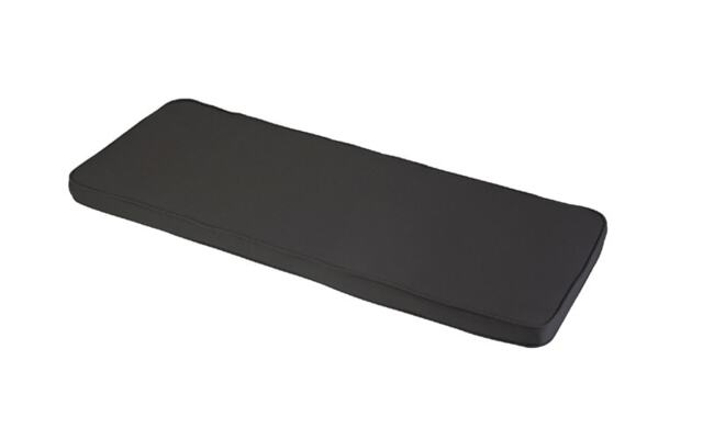3 Seater Bench Outdoor Garden Furniture Cushion - L141 x W48 cm - Charcoal Grey Black